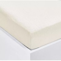 Baby Cot Terry Fitted Sheet- Cream (60 x 120 CM)